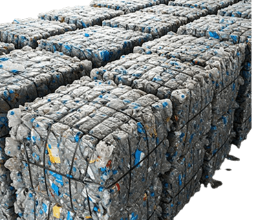 Baled plastic bottles